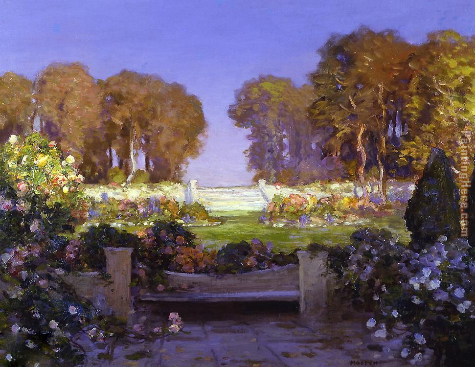 Tom Mostyn The Terrace painting anysize 50% off - The Terrace painting
